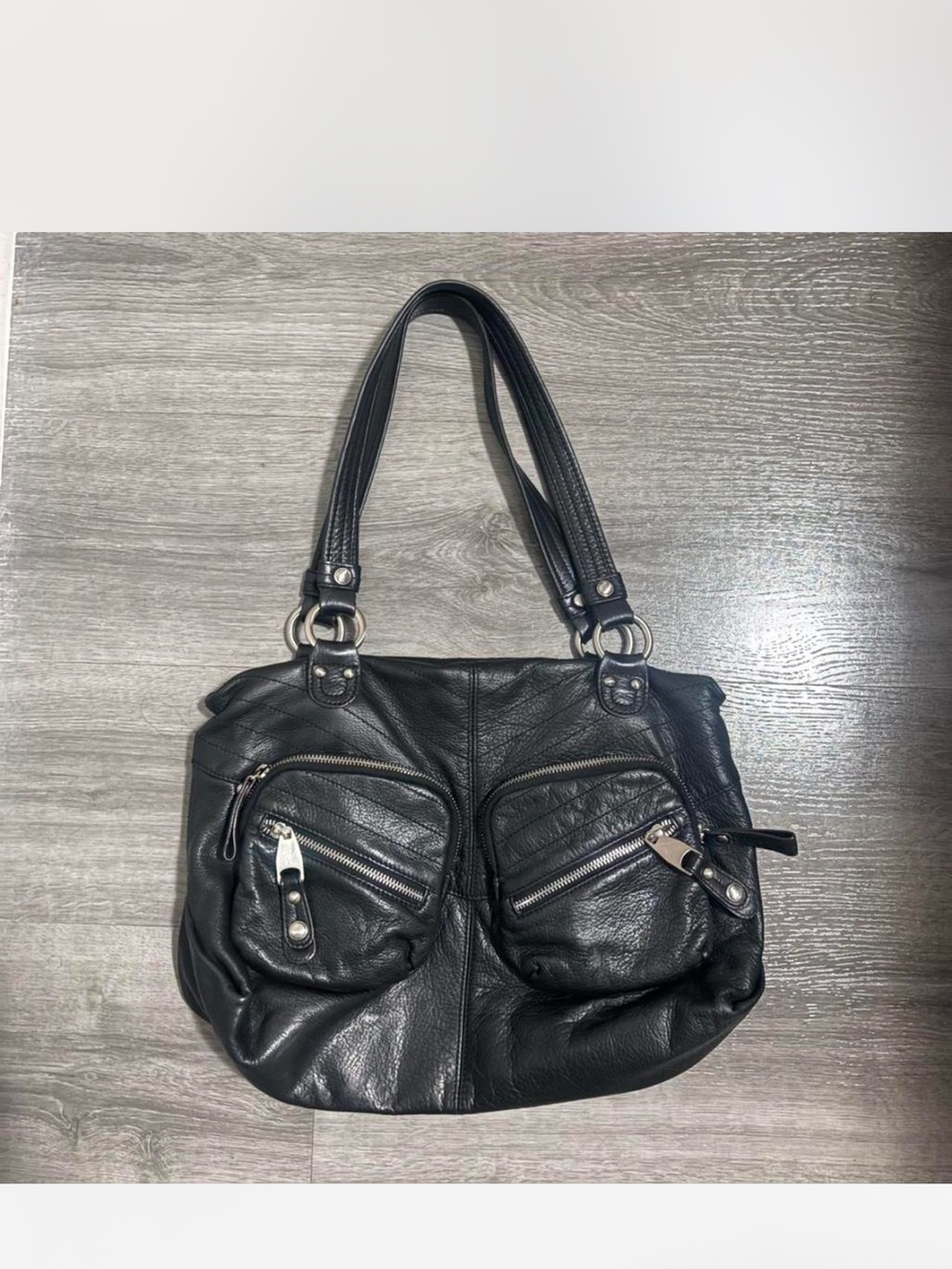 Black Leather Shoulder Bag